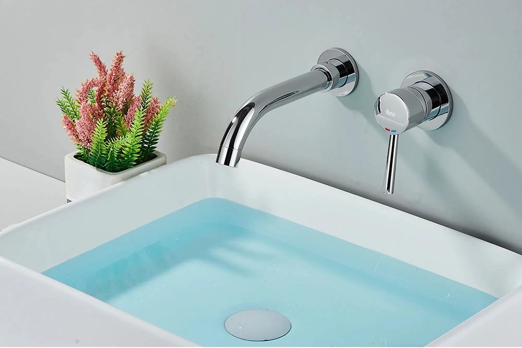 Inbouw wastafelkraan Rea Lungo Long Chrom + BOX