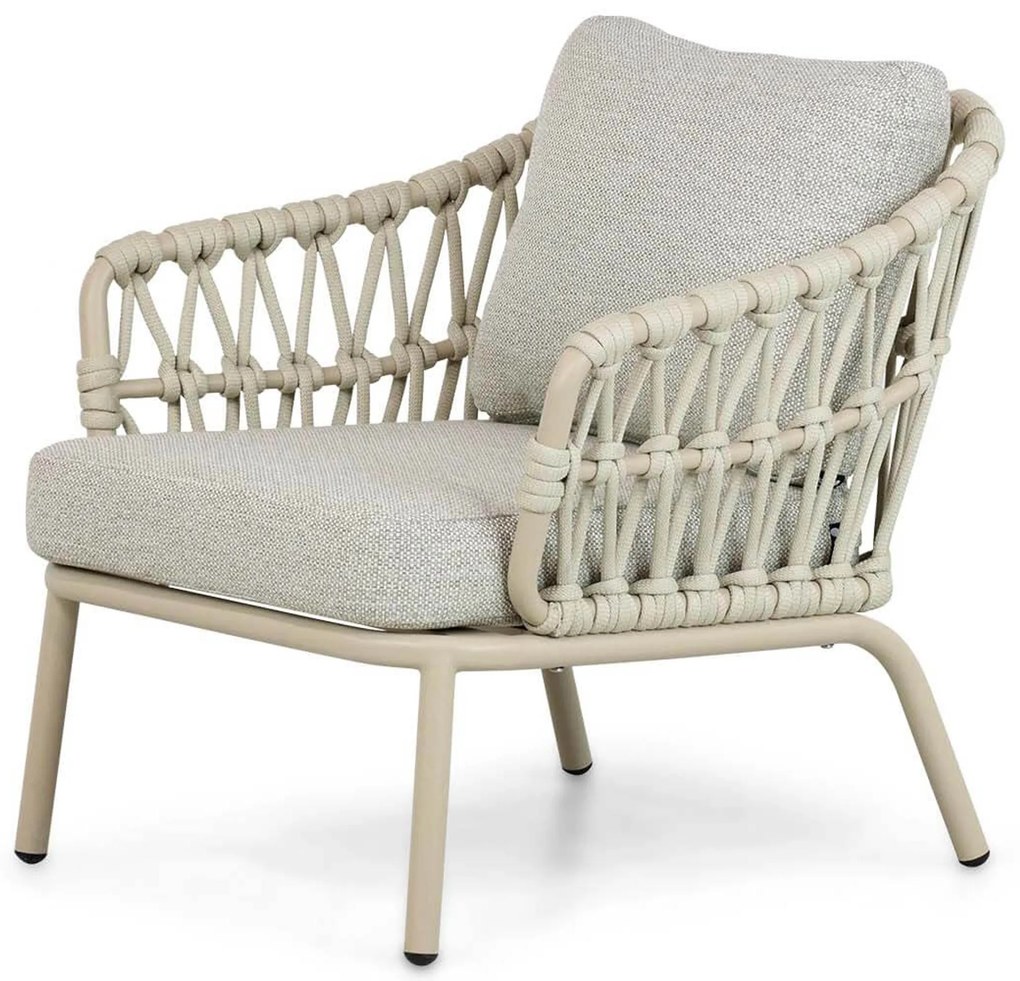 Stoel en Bank Loungeset 5 personen Rope Taupe Coco Barcelona