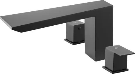 VEVOR Romeinse badkraanset met 3 gaten en 2 handgrepen, roestvrijstalen badkraan met smalle uitloop voor montage op het dek voor wassen, baden, huisdieren, volwassenen