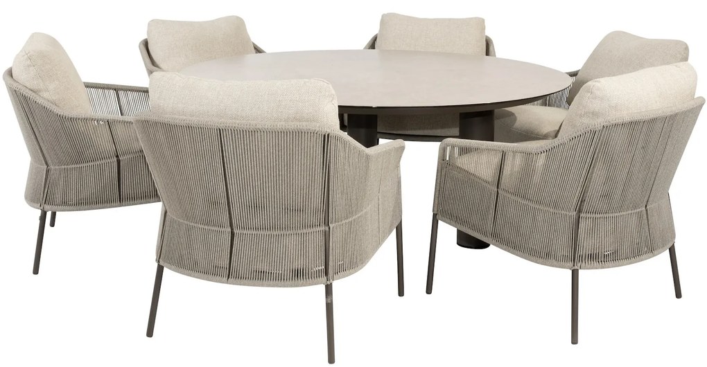 Donato Florence low dining tuinset 160xH69 cm 7 delig terre Taste 4SO