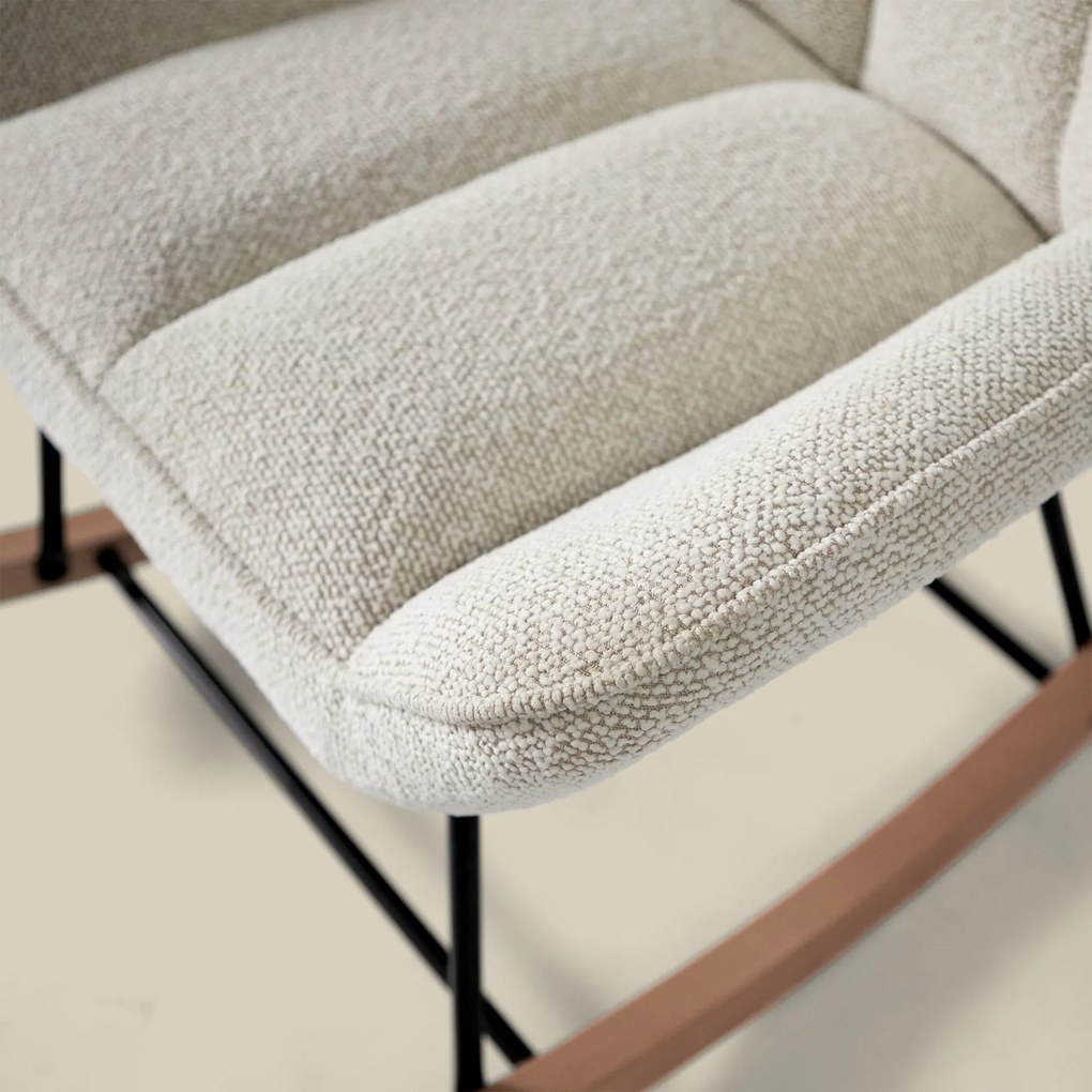 Schommelstoel Beige Stof