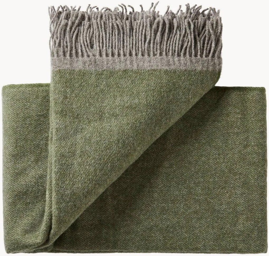 Wollen plaid Alrø met franjes