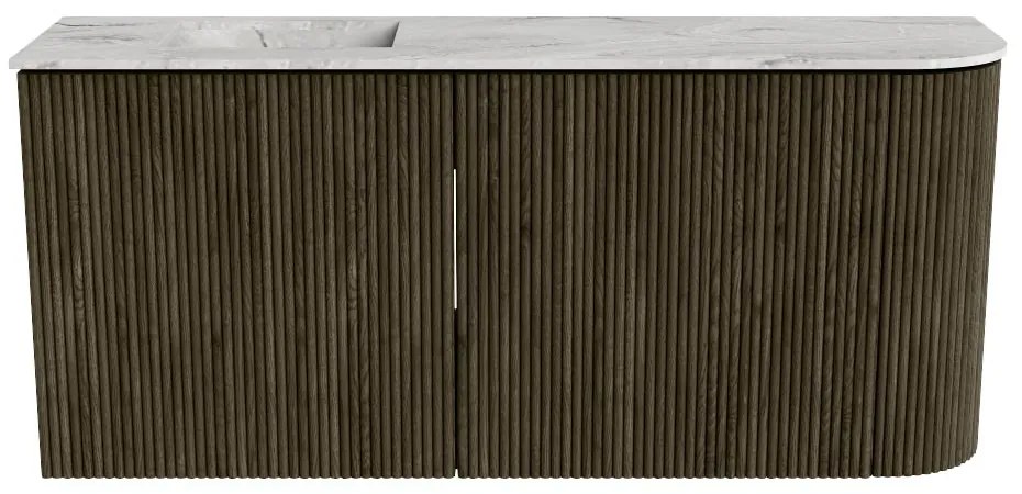 Mondiaz Joya DLux 90cm toiletmeubel ronding rechts shadow met wastafel faye links zonder kraangat glace