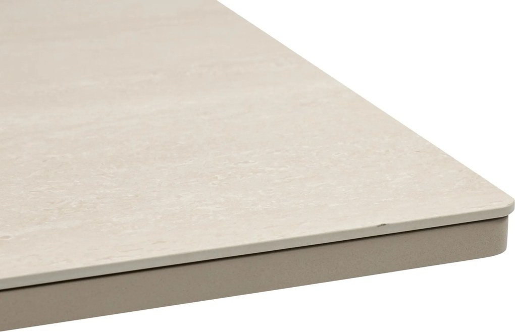 Tuintafel   90 x 90 cm  Zand/Beige   Tivano in hoogte verstelbare