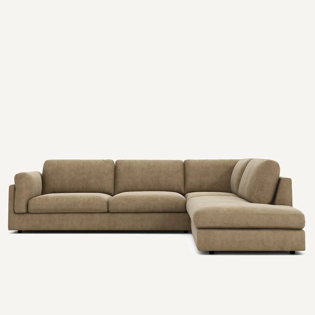 Hoekbank van stonewashed fluweel, César