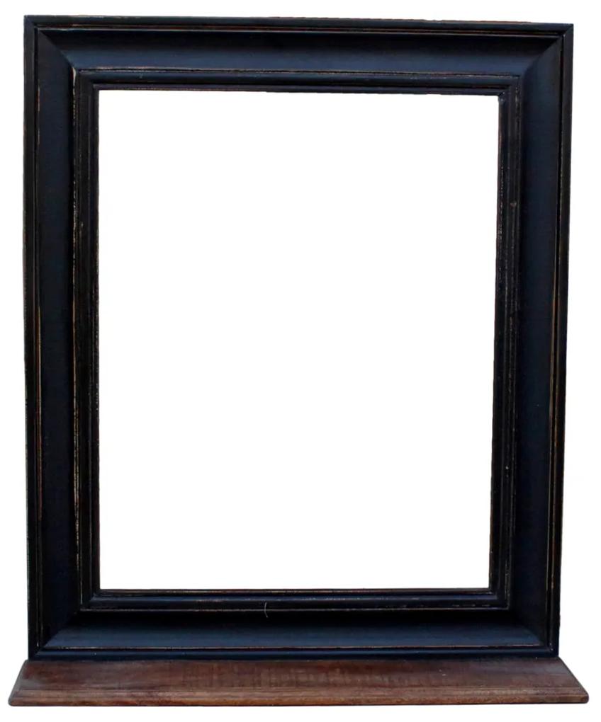 Landelijke Spiegel Zwart - 68x79cm