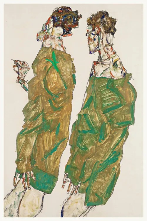 Kunstreproductie Devotion, Egon Schiele