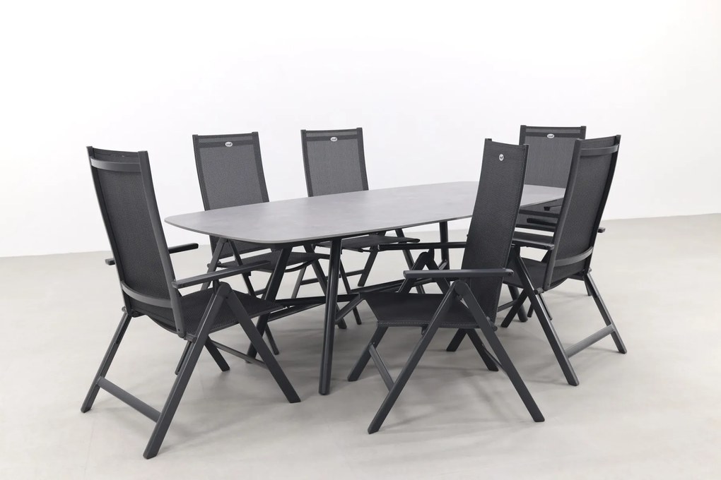 Hartman Napoli/Benevento 240x110 cm. - Deens ovale tuinset - verstelbaar OP=OP