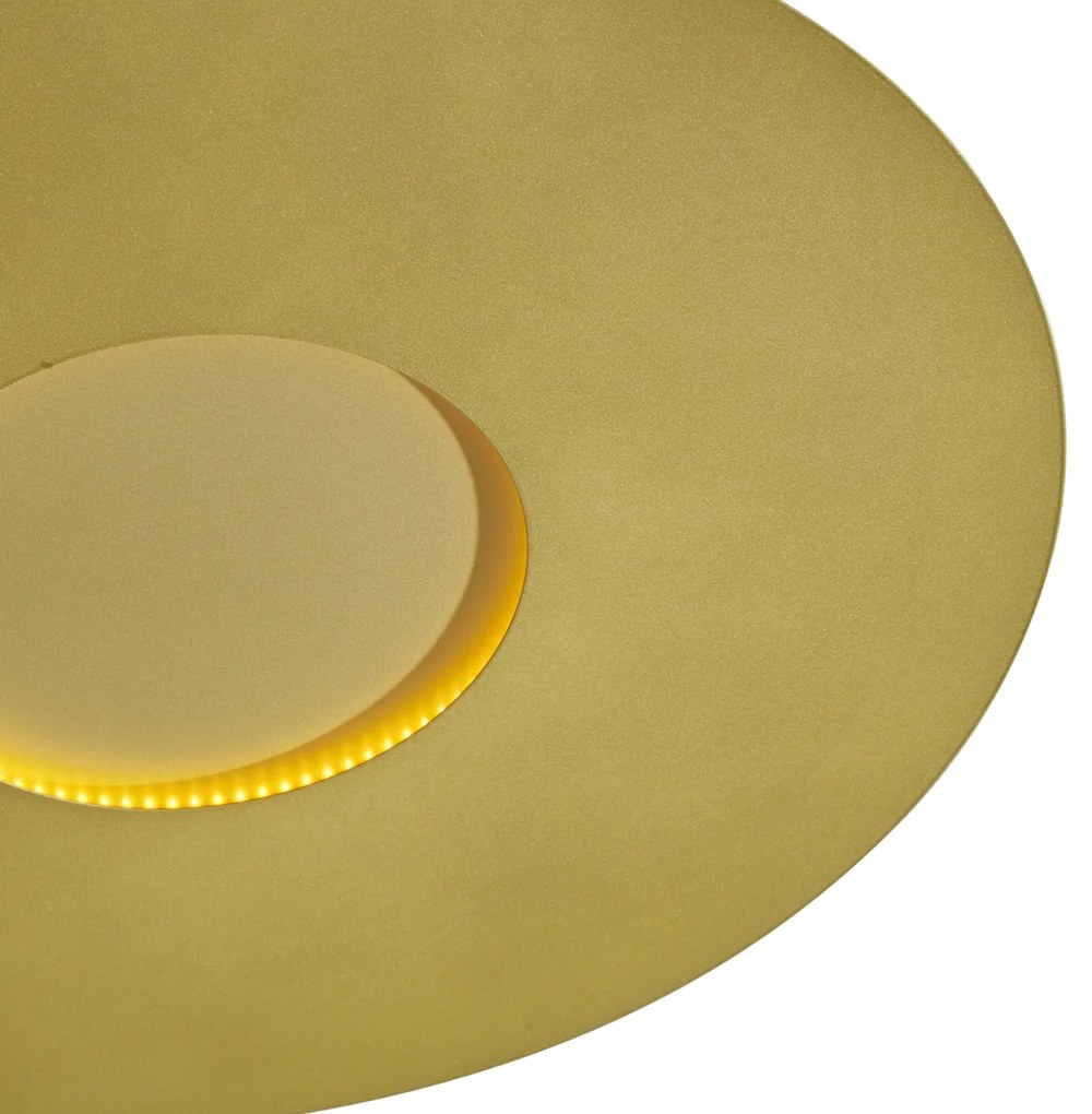 Moderne plafondlamp goud 60cm incl. LED 3-staps dimbaar - Morning Modern rond Binnenverlichting Lamp