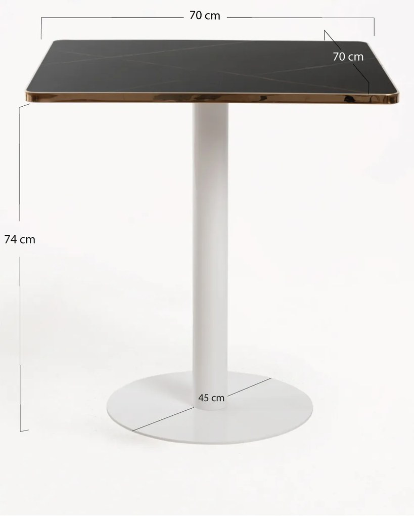 Tafel Firro Vierkant 70cm Wit
