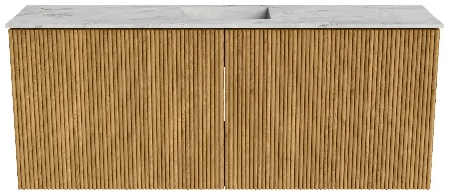 Mondiaz Joya DLux 100cm toiletmeubel oak met wastafel faye midden 1 kraangat glace