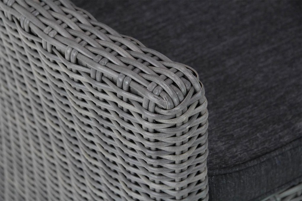 Tuinset 6 personen 240 cm Wicker Zwart Garden Collections Venerdi/Boston