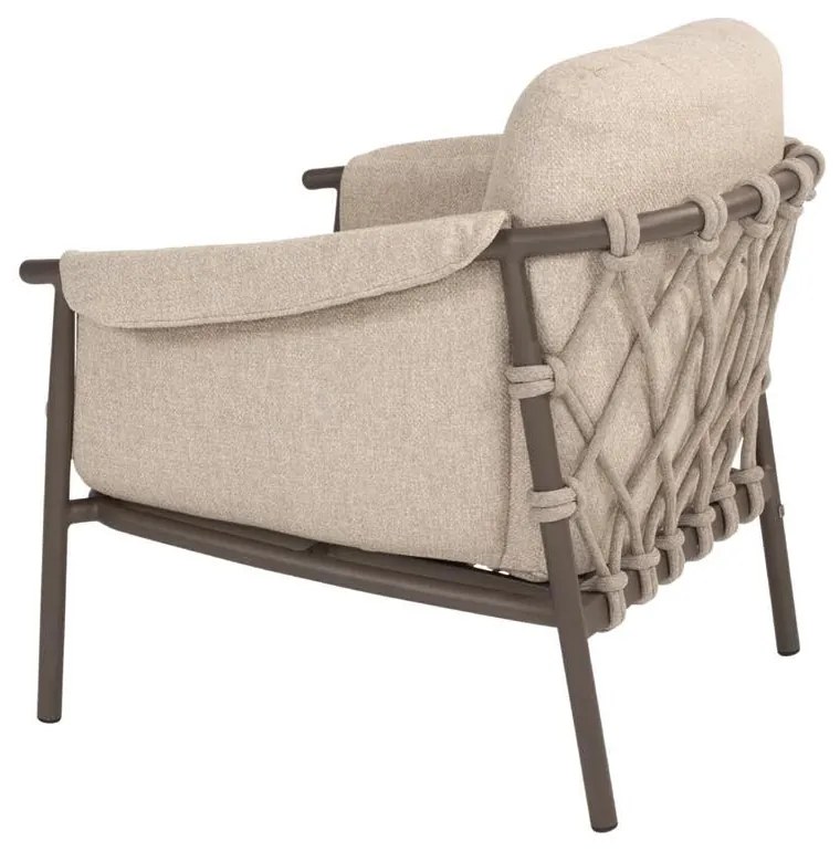 4 Seasons Outdoor Ezra loungestoel terre  Loungestoel    bruin weerbestendig