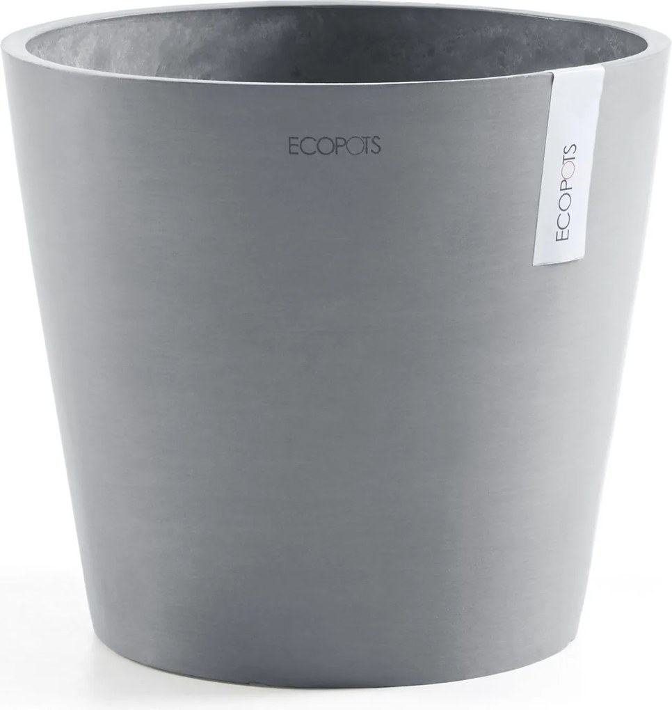 Ecopots bloempot Amsterdam 30 + waterreservoir - Rond - Blue Grey - Diameter 30 x H25,4 cm