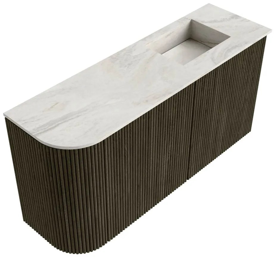 Mondiaz Joya DLux 80cm toiletmeubel ronding links shadow met wastafel faye rechts 1 kraangat ostra