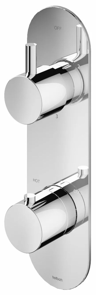 Hotbath Buddy/Laddy Inbouw Douche Thermostaat Verticaal Chroom B052