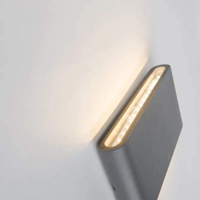 Buiten wandlamp antraciet 17,5 cm incl. LED IP65 - Batt Modern IP65 Buitenverlichting