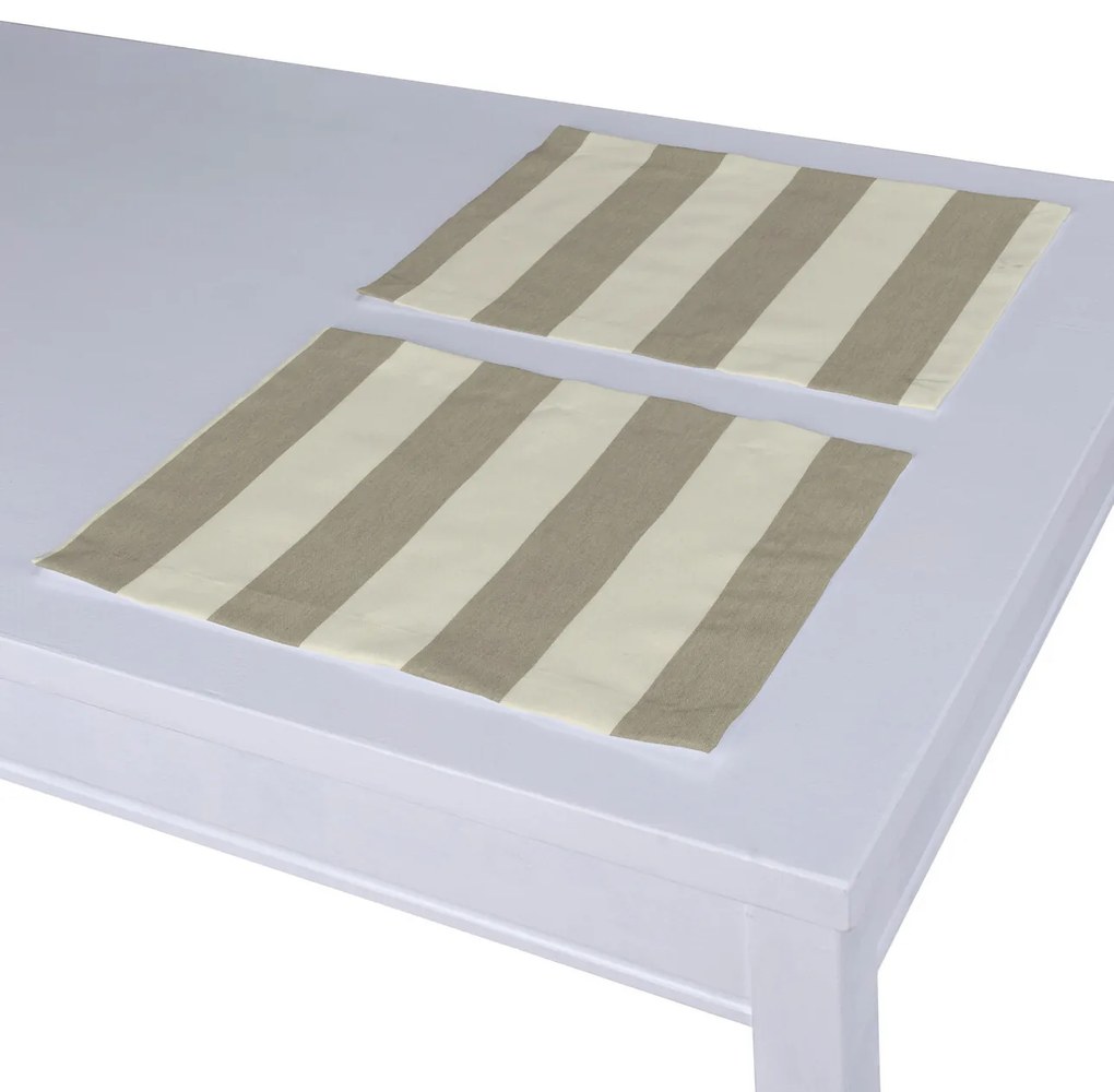 Dekoria Placemats 2 st., beige-wit, 30 x 40 cm