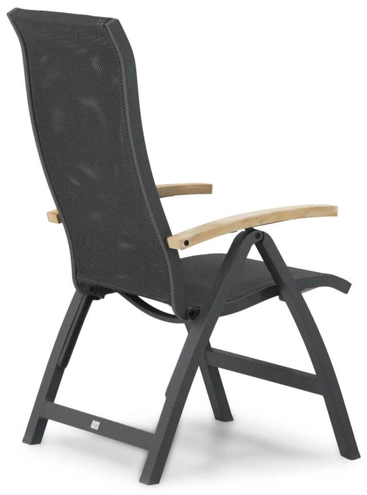 Presto Tarenta Standenstoel Met Teak Arm Aluminium Grijs