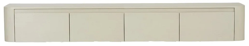 Zwevend Tv-meubel Beige Ronde Hoeken 200 Cm - 200x40x30cm.