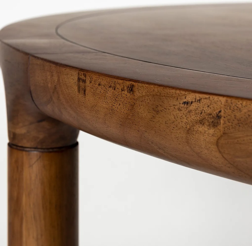 Zuiver Storm Walnut Ronde Eettafel Walnoot - 128 X 128cm.