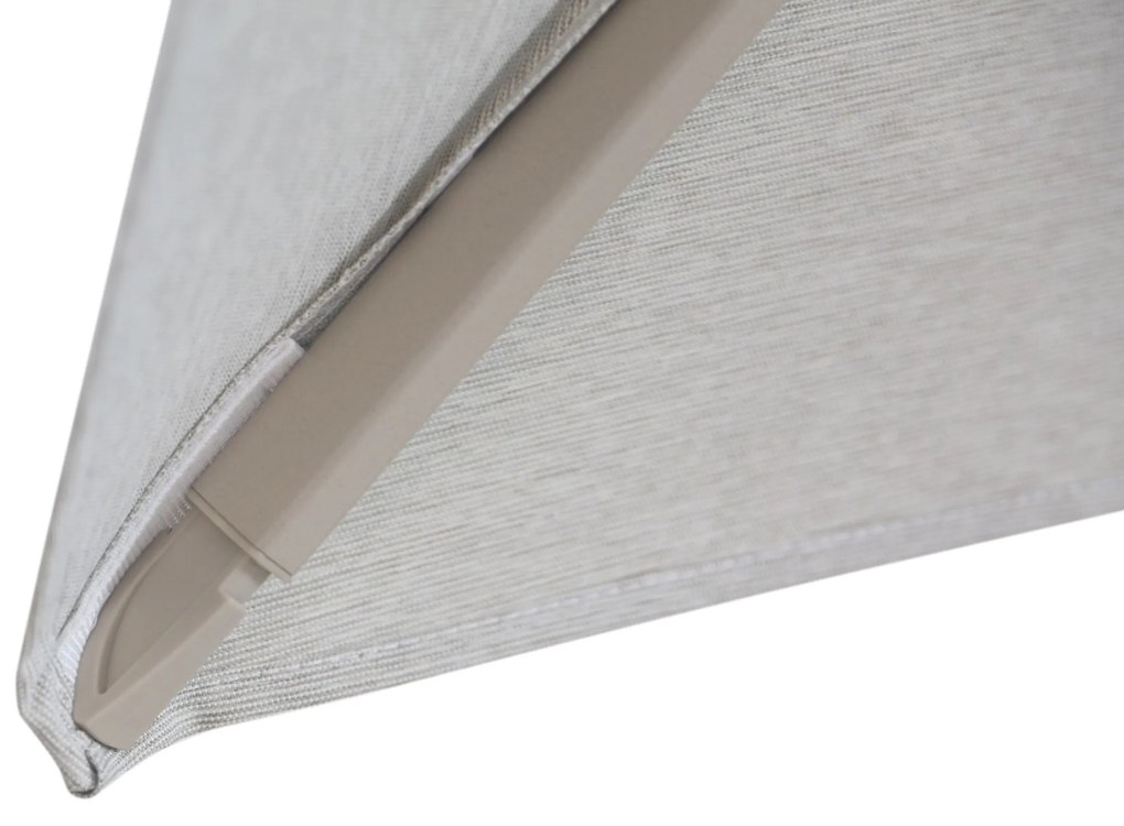 Zweefparasol 3x3m S2 Excellent (incl. voet + hoes) Taupe-naturel-bruin Camello Luna