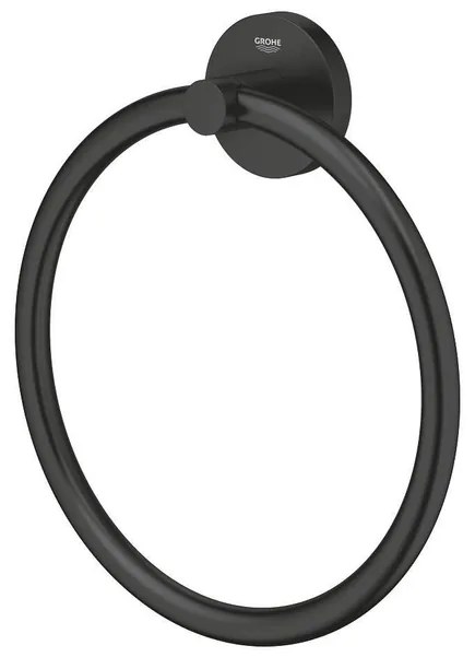 GROHE Essentials Handdoekring - 18cm - matte black 1024612430