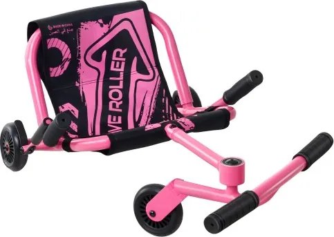 VEVOR Fun Vehicle met zigzagaandrijving, 68 kg draagvermogen, roze, driewieler voor kinderen vanaf 4 jaar, metalen frame en 400D Oxford-stof, kleurrijke LED-verlichte wielen, in 3 standen verstelbare lengte, met remhendel.