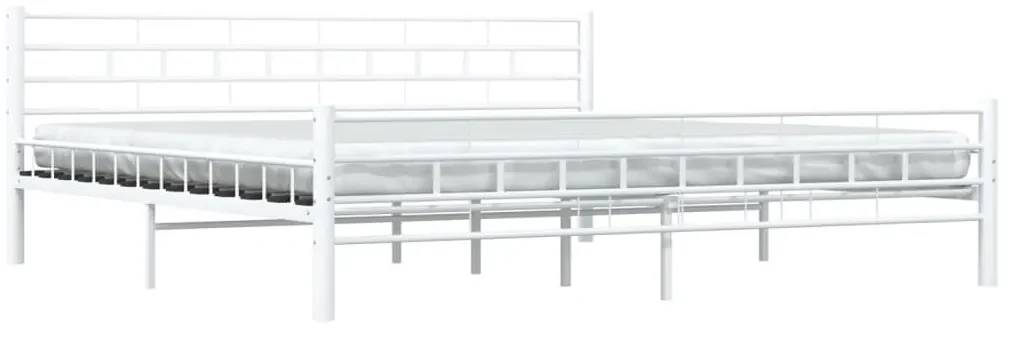 vidaXL Bedframe metaal wit 200x200 cm