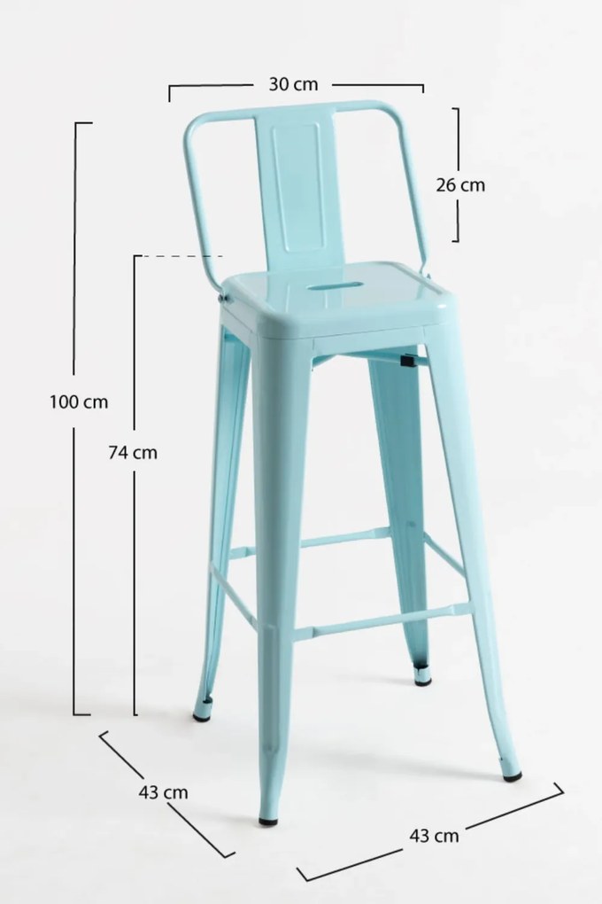 Set 4 Krukken Torix Rugleuning