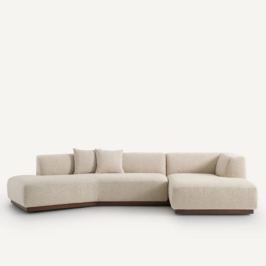 Rechtse open hoekbank bouclé, Jacopo