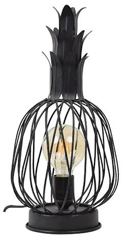 Ananas Tafellamp 1-lichts Zwart | Dustrial Collection | Metaal | Zwart   | Cavetown