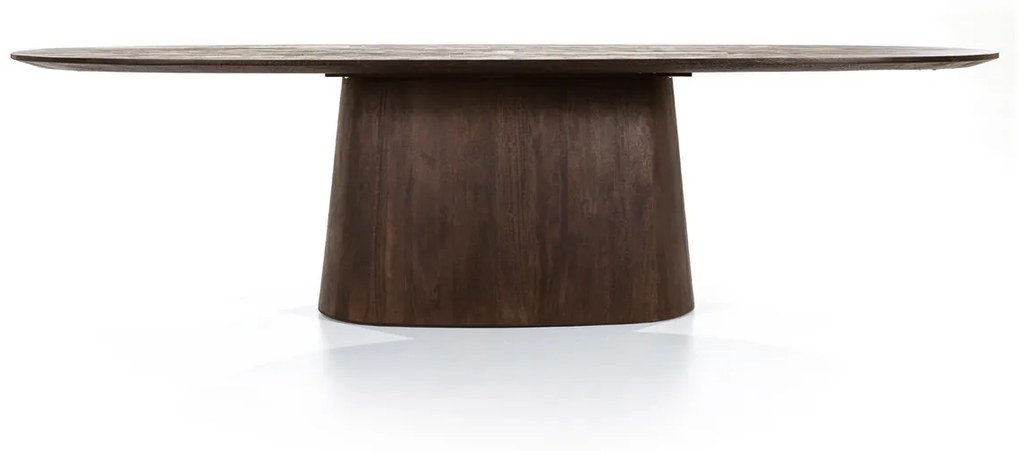 Eettafel Ovaal Donkerbruin 300 Cm - 300 X 110cm.