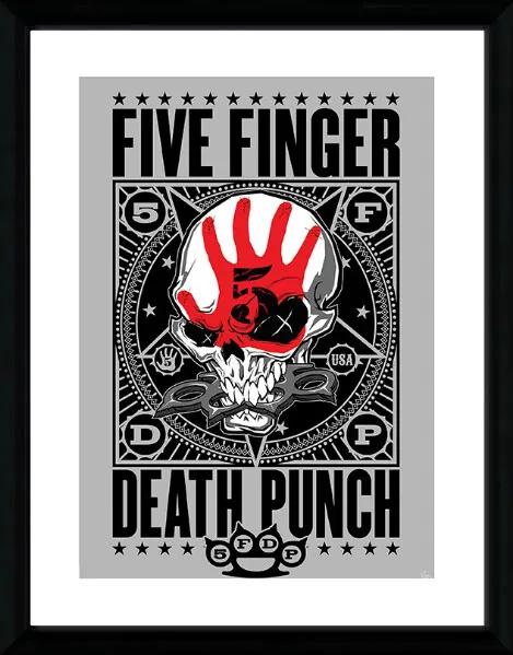 Ingelijste poster Five Finger Death Punch - Punchangram