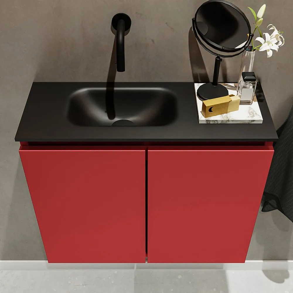 Mondiaz Ture 60cm toiletmeubel fire met wastafel urban links geen kraangat