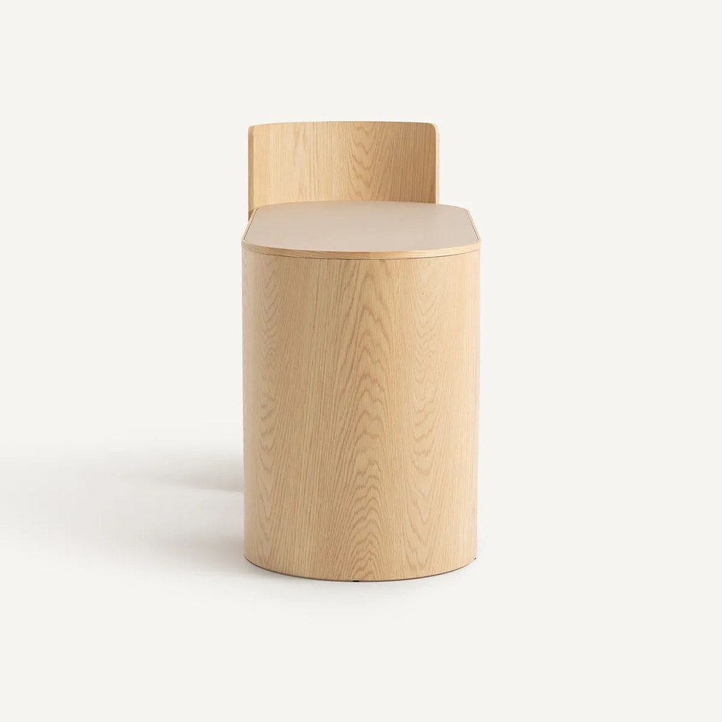 Bureau van eikenfineer en leer, Abbas