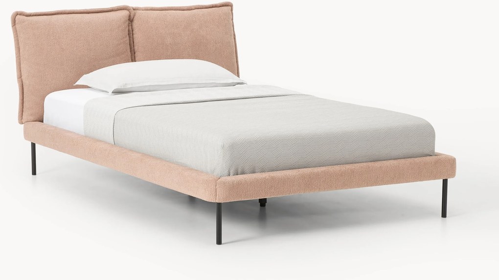 Gestoffeerd bed Amelia van teddy bouclé