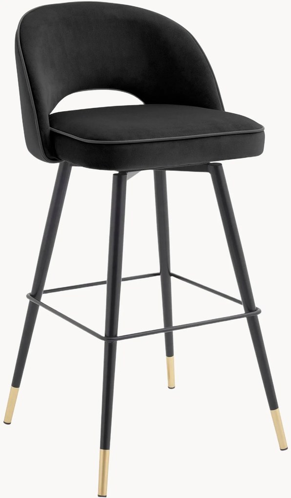 Fluwelen barstoelen Cliff, 2 stuks