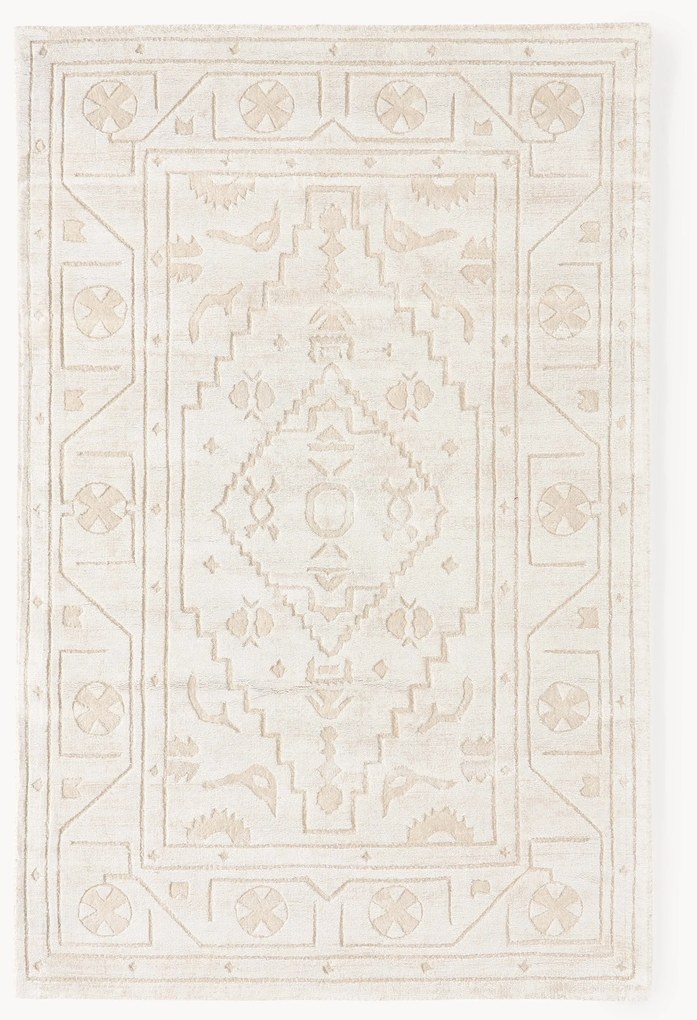 Handgeweven viscose vloerkleed Shaila