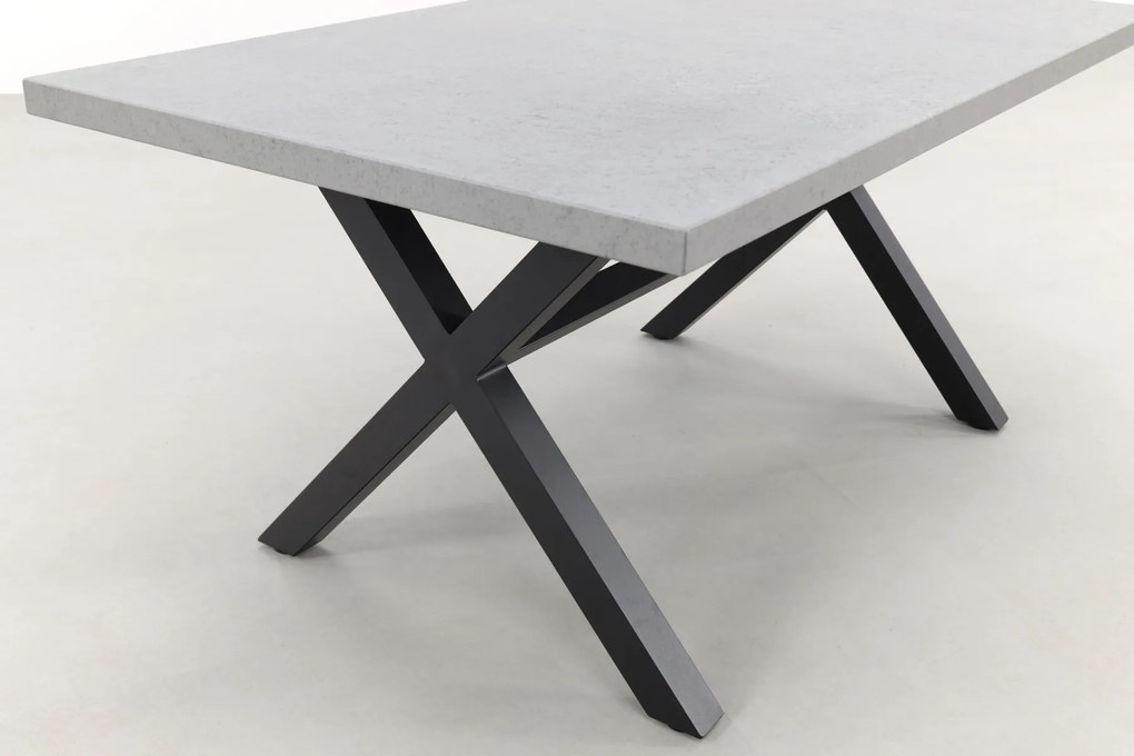 Verona betonlook tuintafel 160 x 90 cm. - Black OP=OP