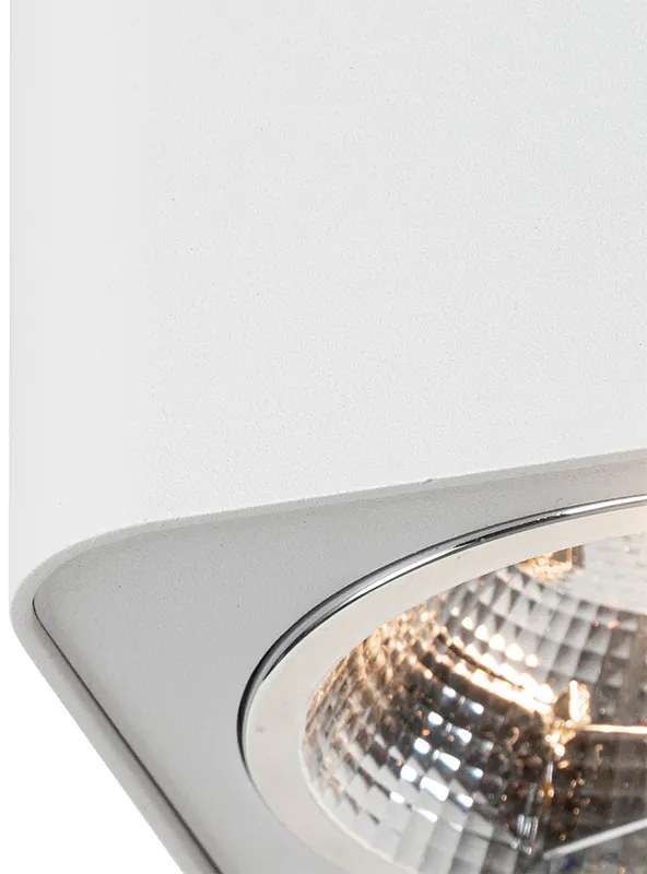 Moderne opbouwSpot / Opbouwspot / Plafondspot wit vierkant GU10 111mm - Boxer Modern GU10 Binnenverlichting Lamp