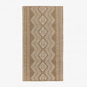 Rechthoekig Buitenkleed Van Polypropyleen Ariane Beige Amandelroos & 150 X 80 Cm - Sklum