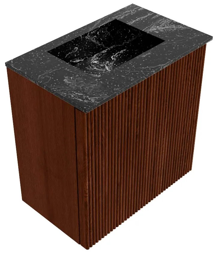 Mondiaz Joya DLux 40cm toiletmeubel ruby met wastafel faye midden zonder kraangat lava