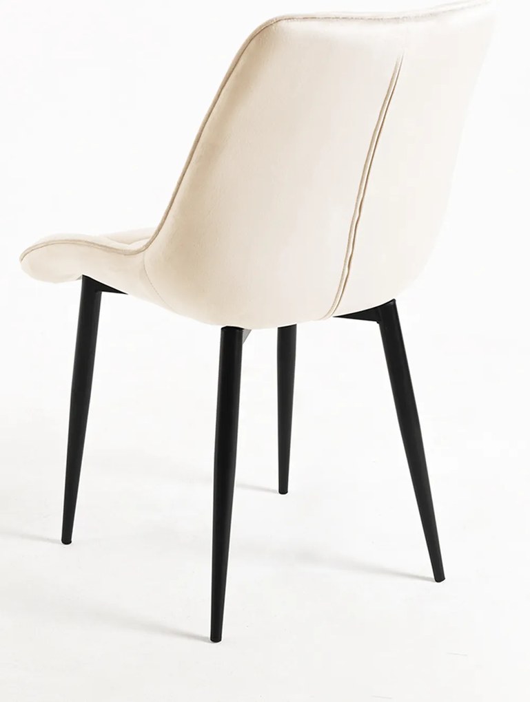 Set van 4 fluwelen Cade Stoelen