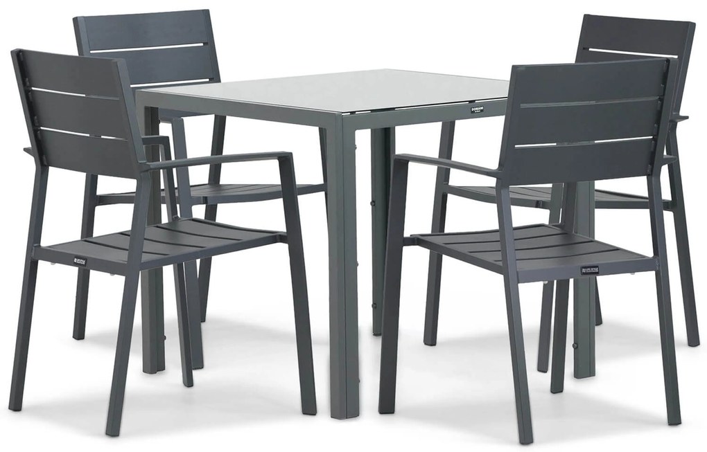 Tuinset 4 personen 85 cm Aluminium Grijs Lifestyle Garden Furniture Stella/Venustas