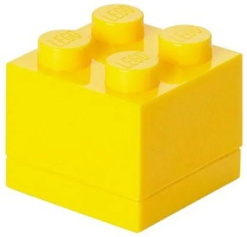 LEGO Opbergbox: mini brick 4 geel