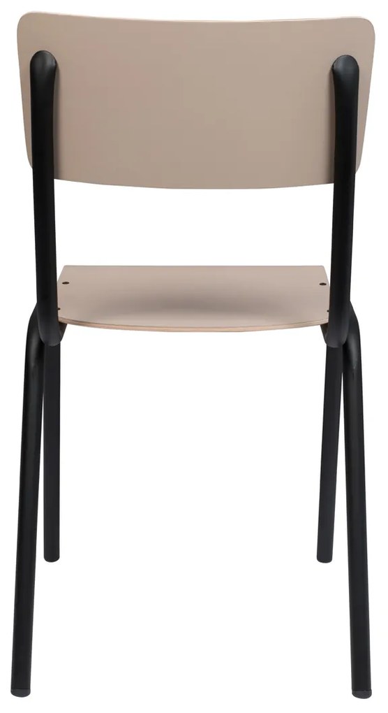 Zuiver Back To School Matte Retro Stapelstoel Mat Beige