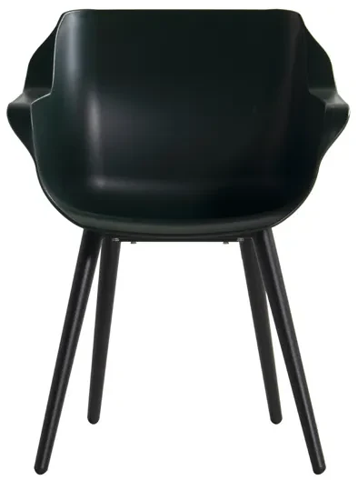 Hartman Sophie Studio dining armstoel - Night Green - Alu poot