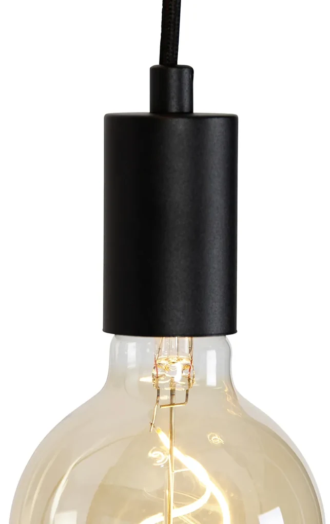 Industriële hanglamp zwart 3-lichts - Facil Design, Modern E27 rond Binnenverlichting Lamp