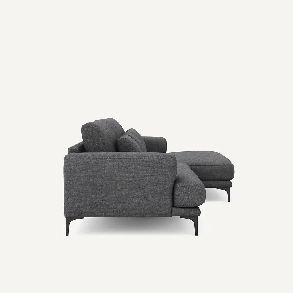 XL hoekbank rechts van katoen en linnen, MARSILE